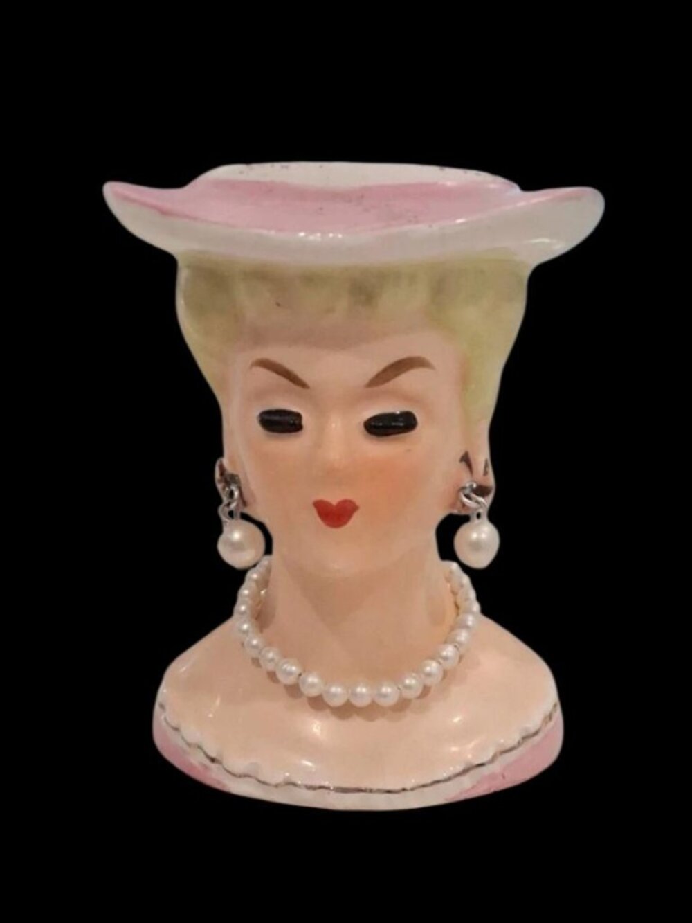 VINTAGE-RARE 1950/60S MARTMARK JAPAN MINI LADY HEAD VASE 3 ½”